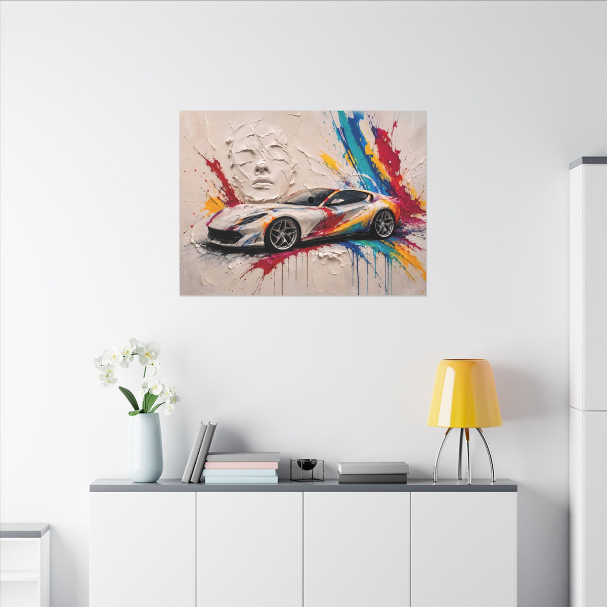 Full Throttle Wide - Supercar Splash Art Landscape | Canvas