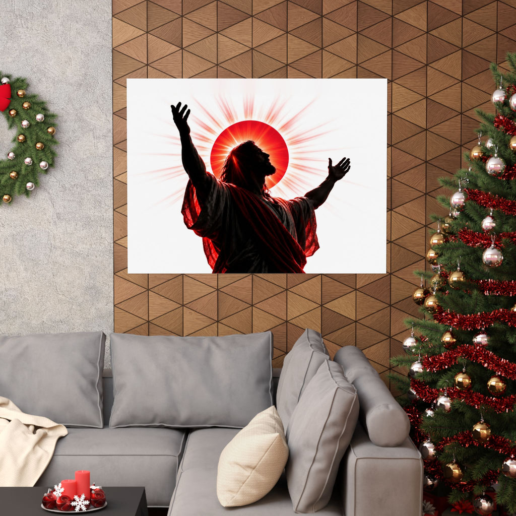 Red Sun Victory - Christian Wall Art | Matte Poster (Landscape)
