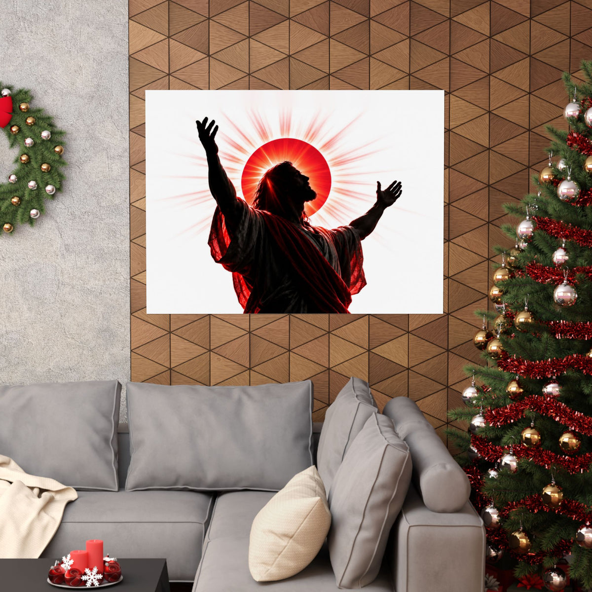 Red Sun Victory - Christian Wall Art | Matte Poster (Landscape)