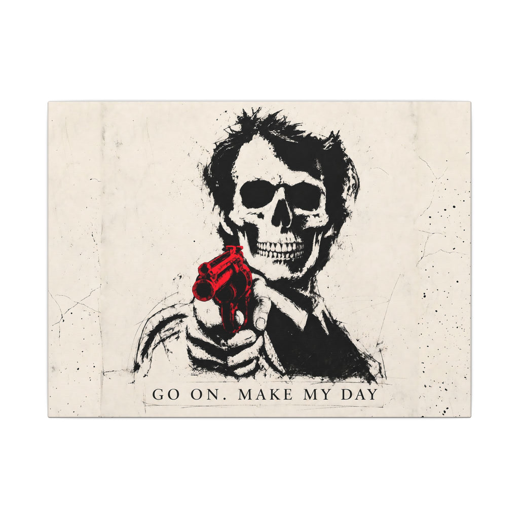 Make My Day - Dark Noir Sketch Art | Canvas (Landscape)