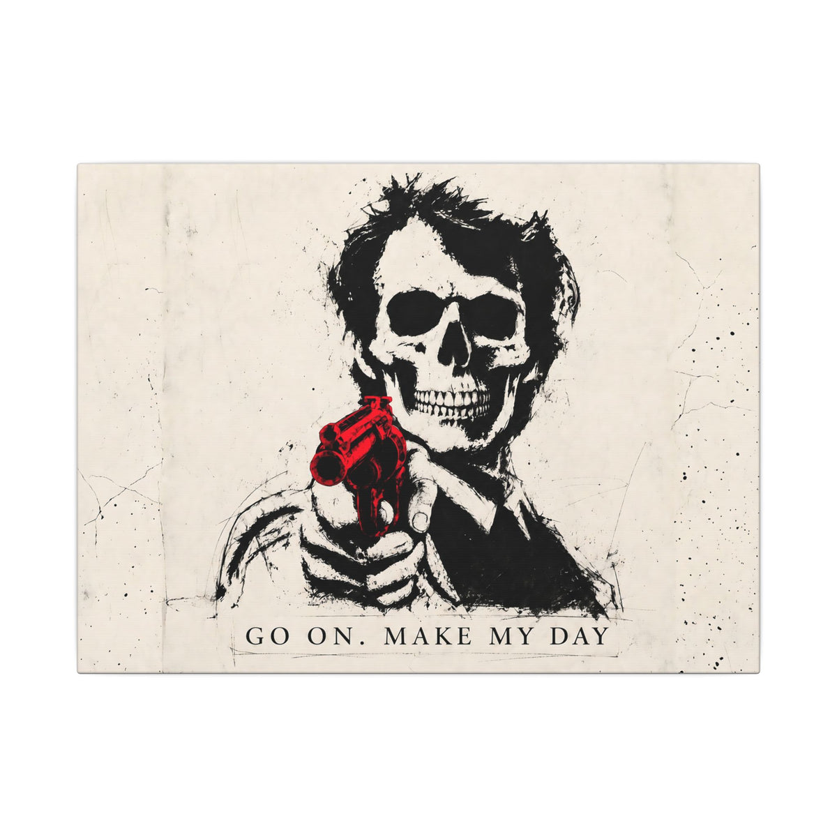 Make My Day - Dark Noir Sketch Art | Canvas (Landscape)