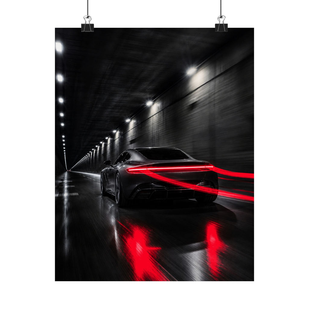 Redline Tunnel - Racing Wall Art | Matte Poster
