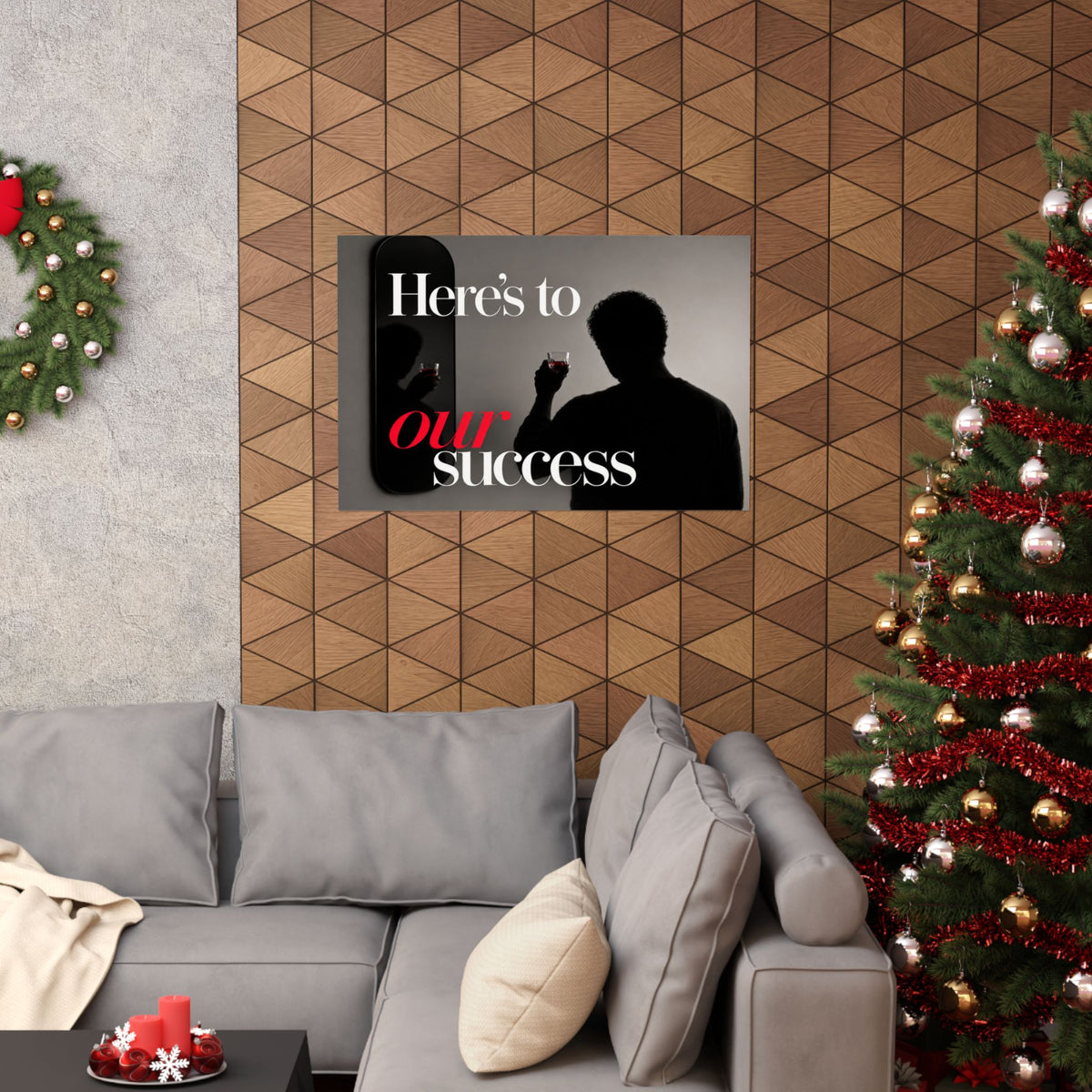 Here's To Our Success - Man Cave Wall Art | Matte Poster (Landscape)