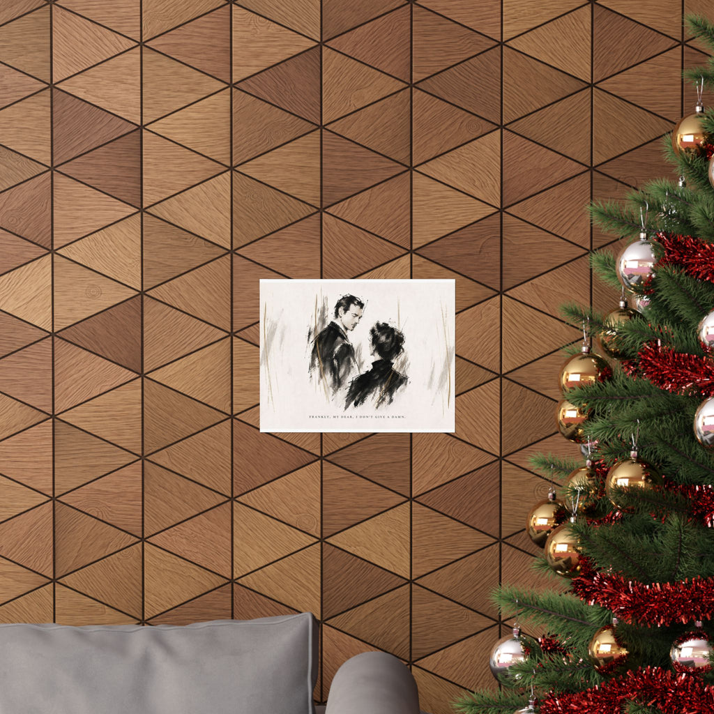 Frankly My Dear - Romantic Noir Wall Art | Matte Poster (Landscape)