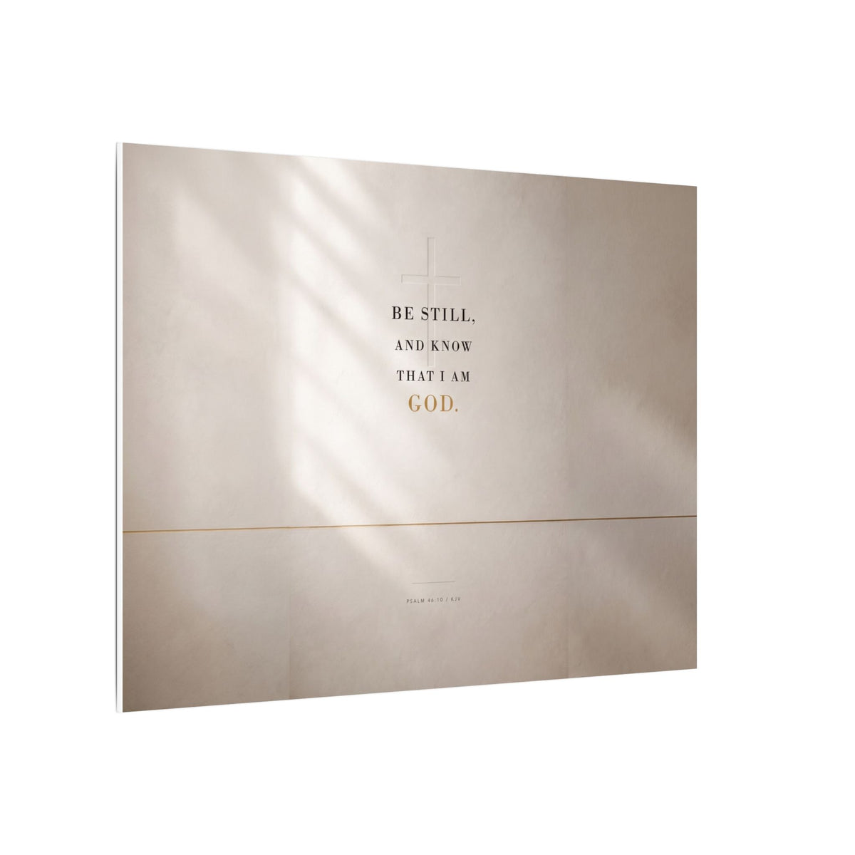 Be Still - Psalm 46:10 Bible Verse Wall Art | Canvas (Landscape)