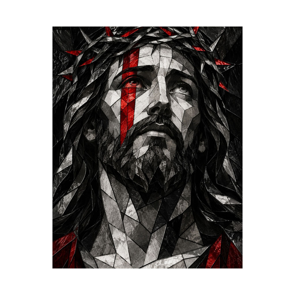 Stained Glass Christ - Christian Wall Art | Matte Poster