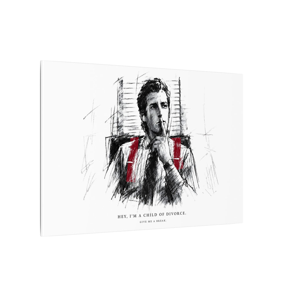 Child of Divorce Sketch - Dark Office Wall Art | Canvas (Landscape)