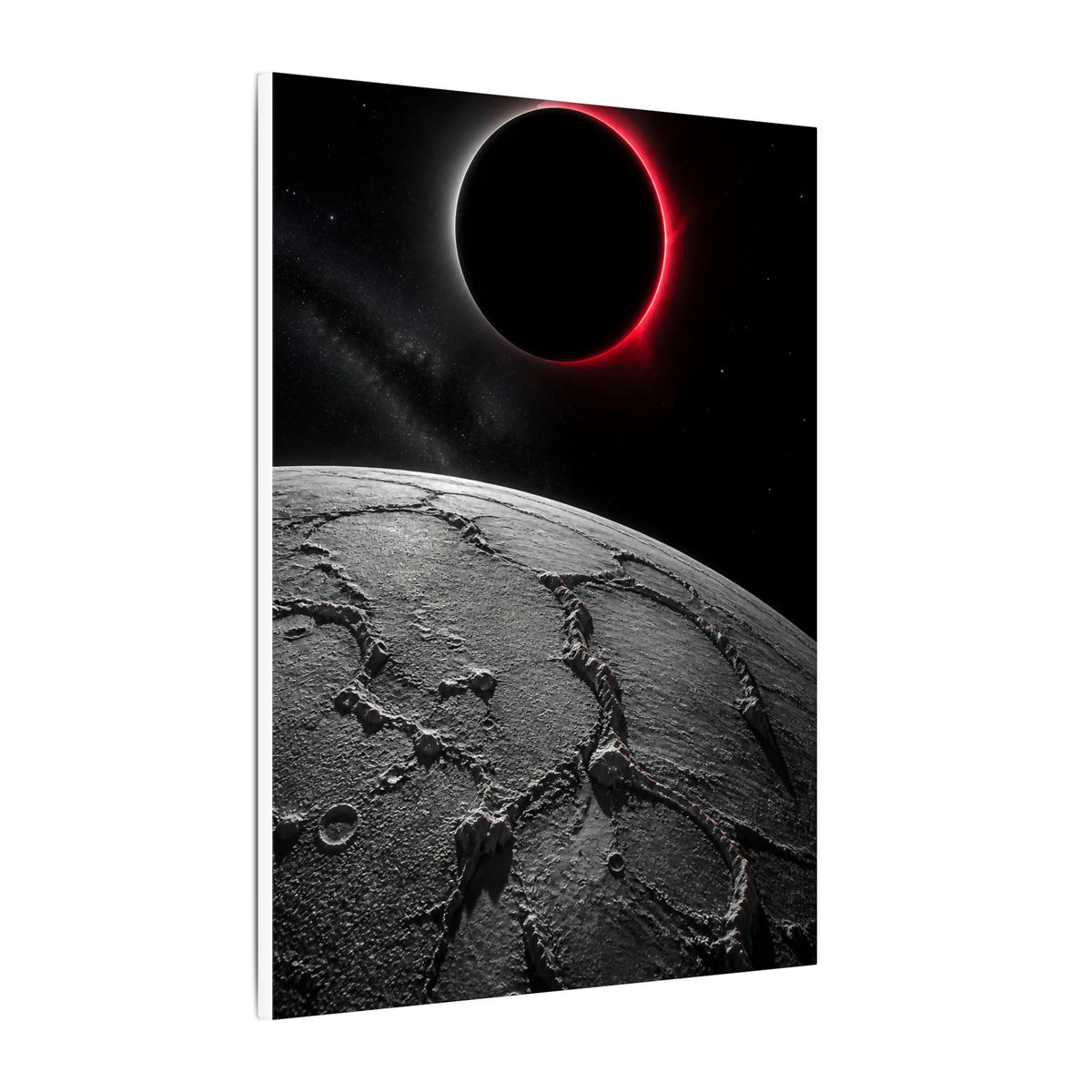 Red Eclipse - Moon Wall Art | Canvas