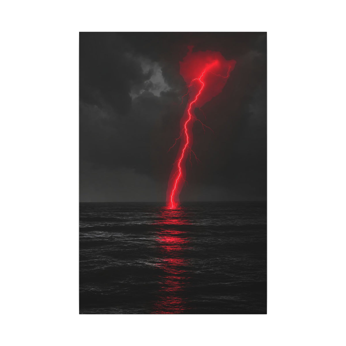 Red Strike - Red And Black Art | Canvas