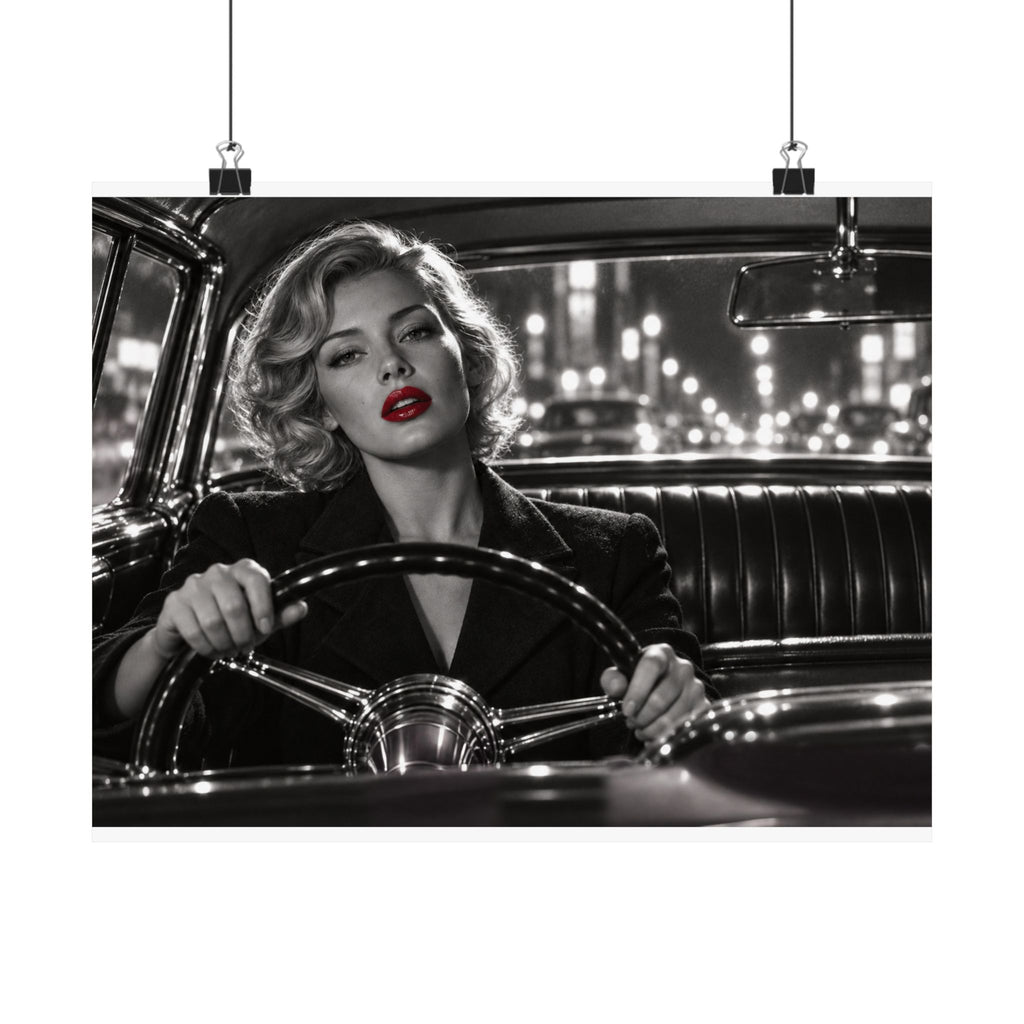 Night Drive - Bedroom Wall Art | Matte Poster (Landscape)