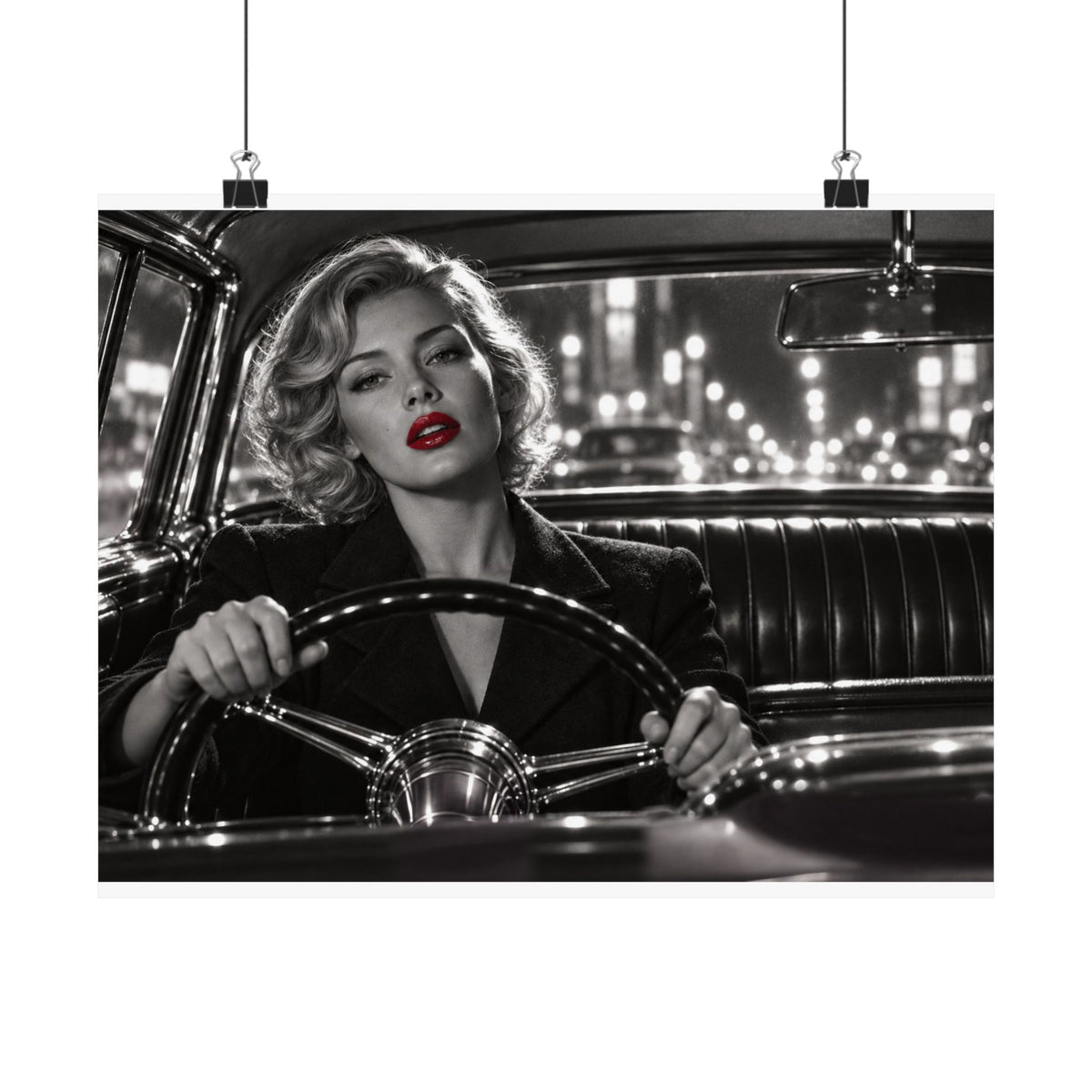 Night Drive - Bedroom Wall Art | Matte Poster (Landscape)