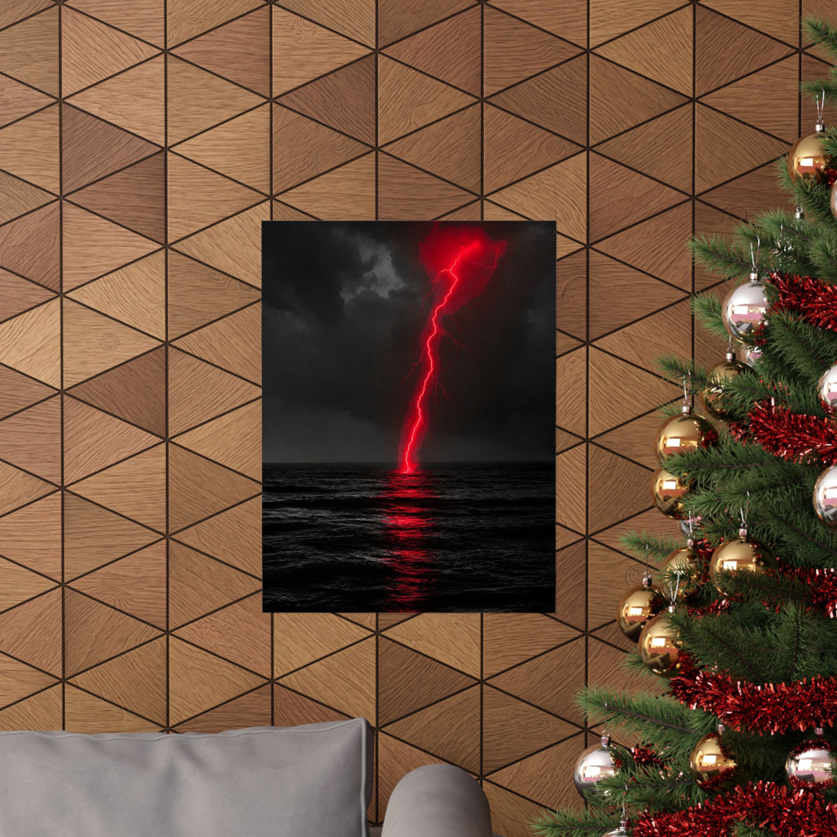 Red Strike - Red And Black Art | Matte Poster