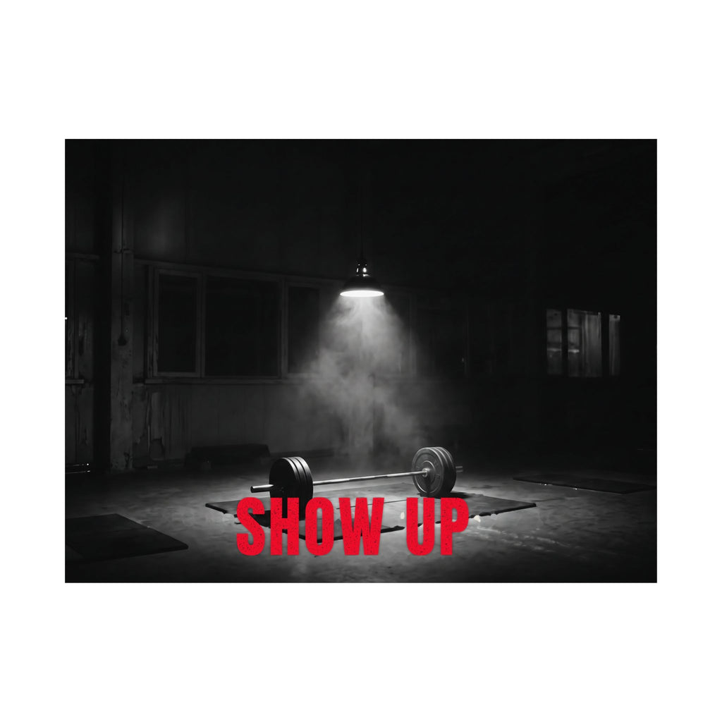 Show Up - Gym Wall Art | Matte Poster (Landscape)