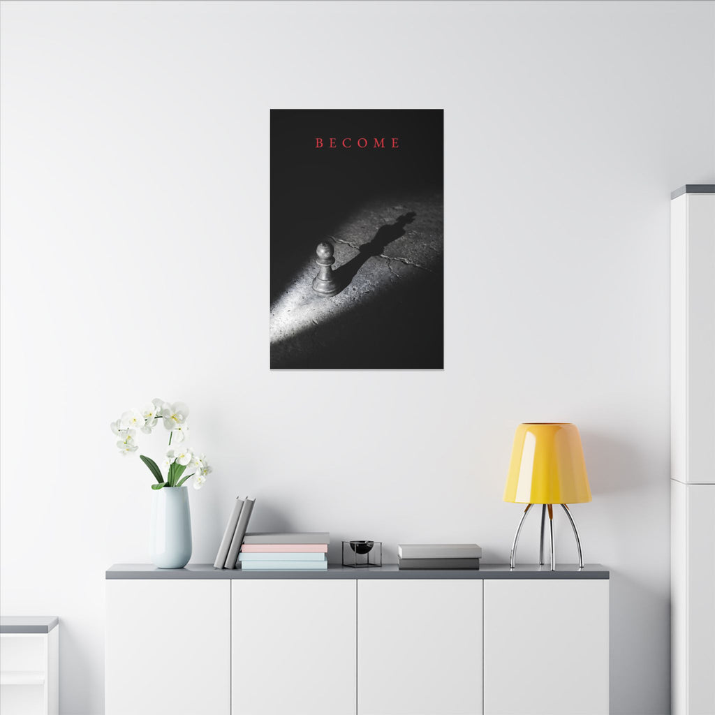 Become - Chess King Shadow Wall Art | Canvas