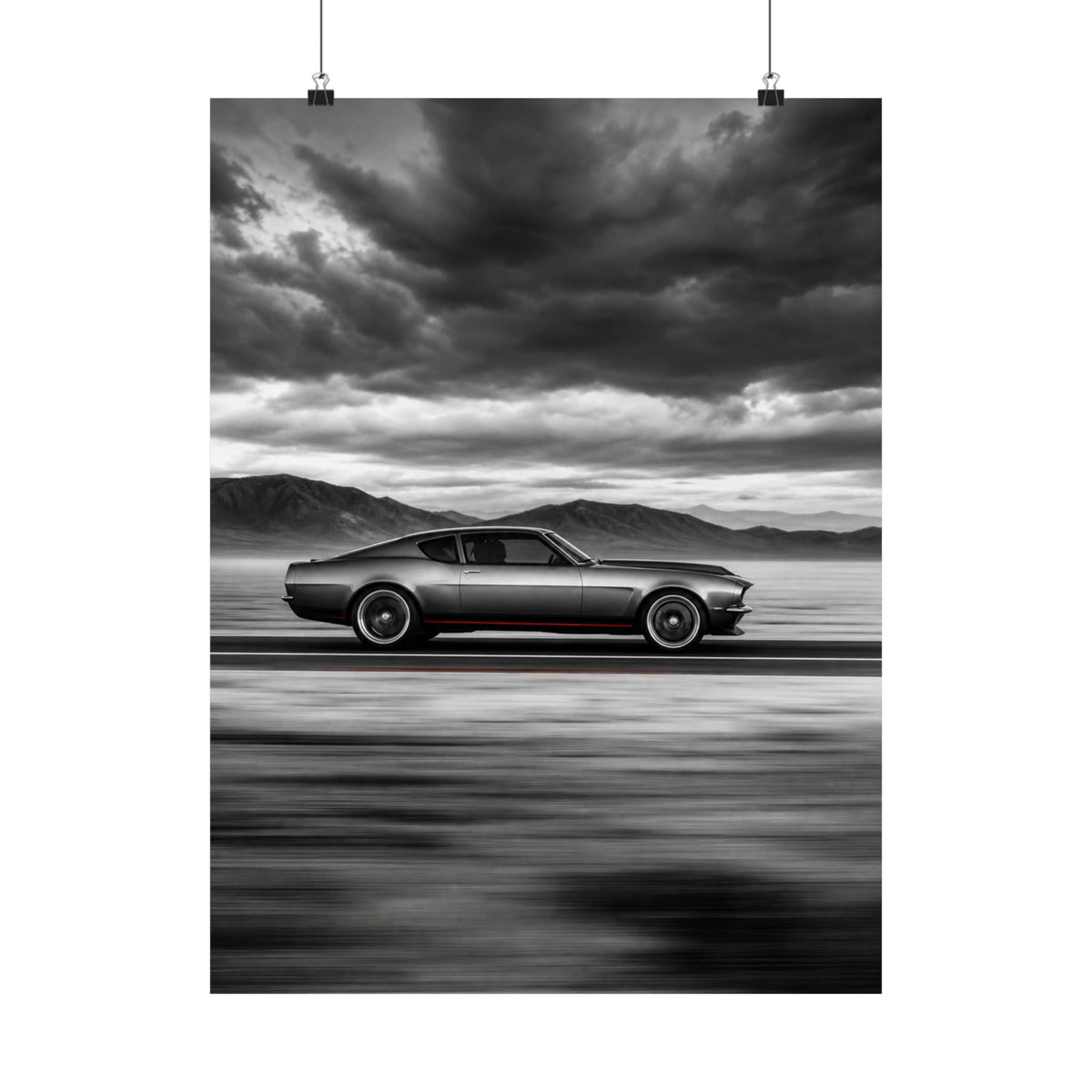 Open Road Velocity - Muscle Car Wall Art | Matte Poster