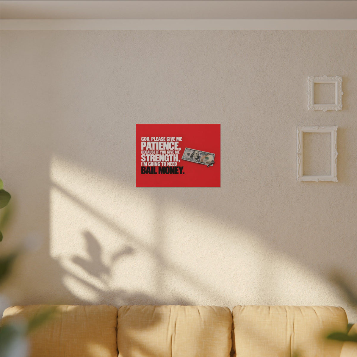 Bail Money - Meme Wall Art | Canvas (Landscape)