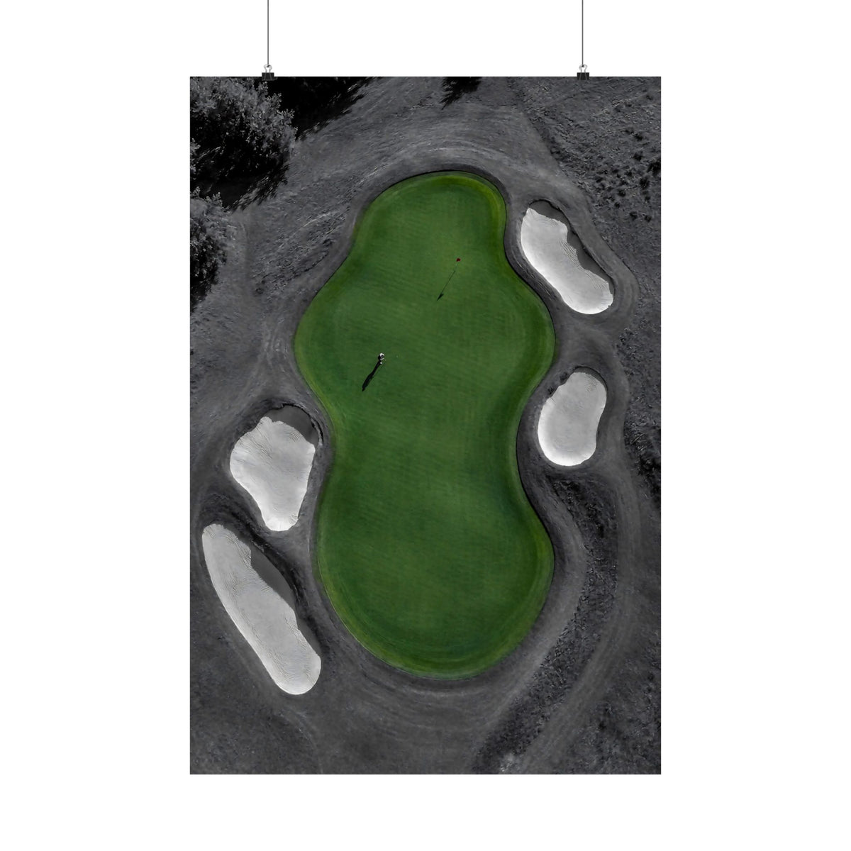 Aerial Solitude - Golf Course Wall Art | Matte Poster