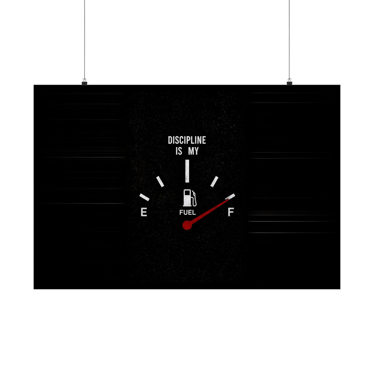 Discipline Is My Fuel - Motivational Wall Art | Matte Poster (Landscape)