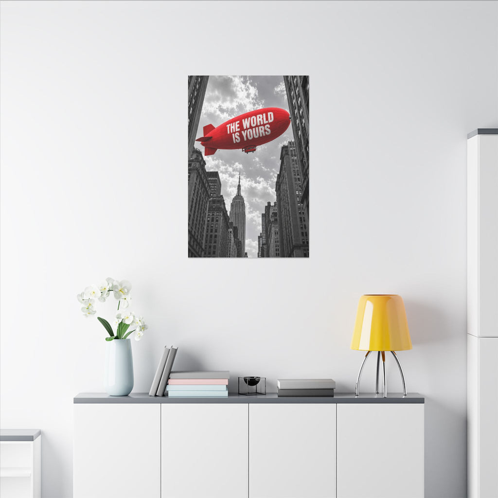 The World Is Yours Blimp - Office Wall Art | Canvas