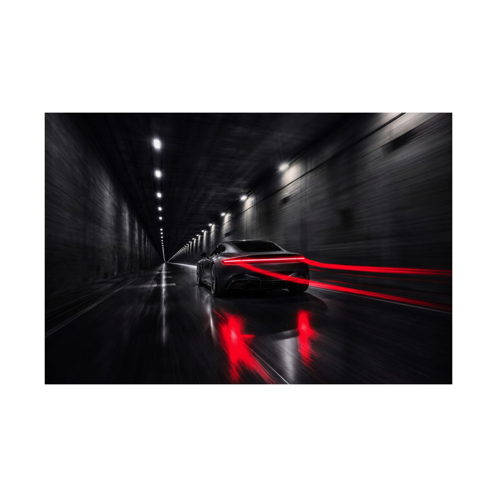 Redline Tunnel - Racing Wall Art | Matte Poster (Landscape)