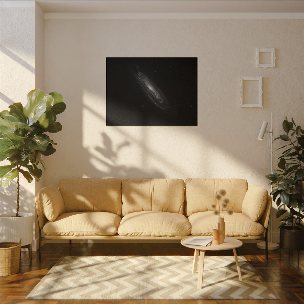 Crimson Orbit - Space Wall Art | Canvas (Landscape)