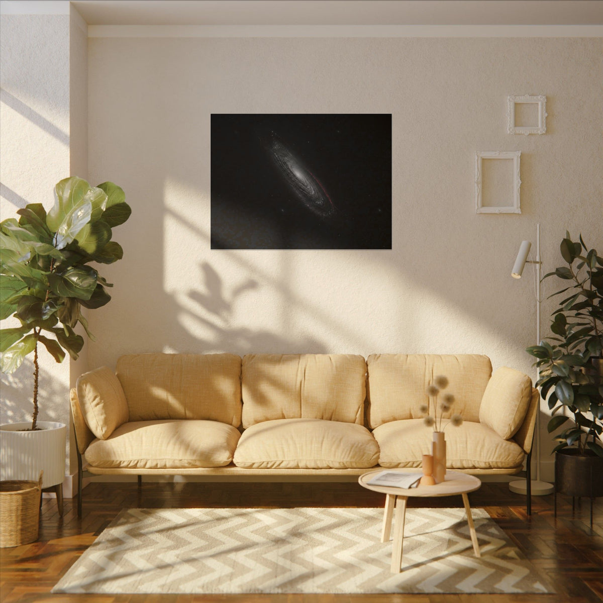 Crimson Orbit - Space Wall Art | Canvas (Landscape)