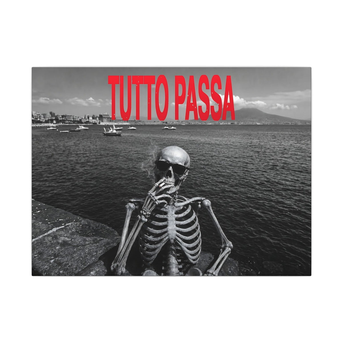 Tutto Passa - Skeleton Painting | Canvas (Landscape)