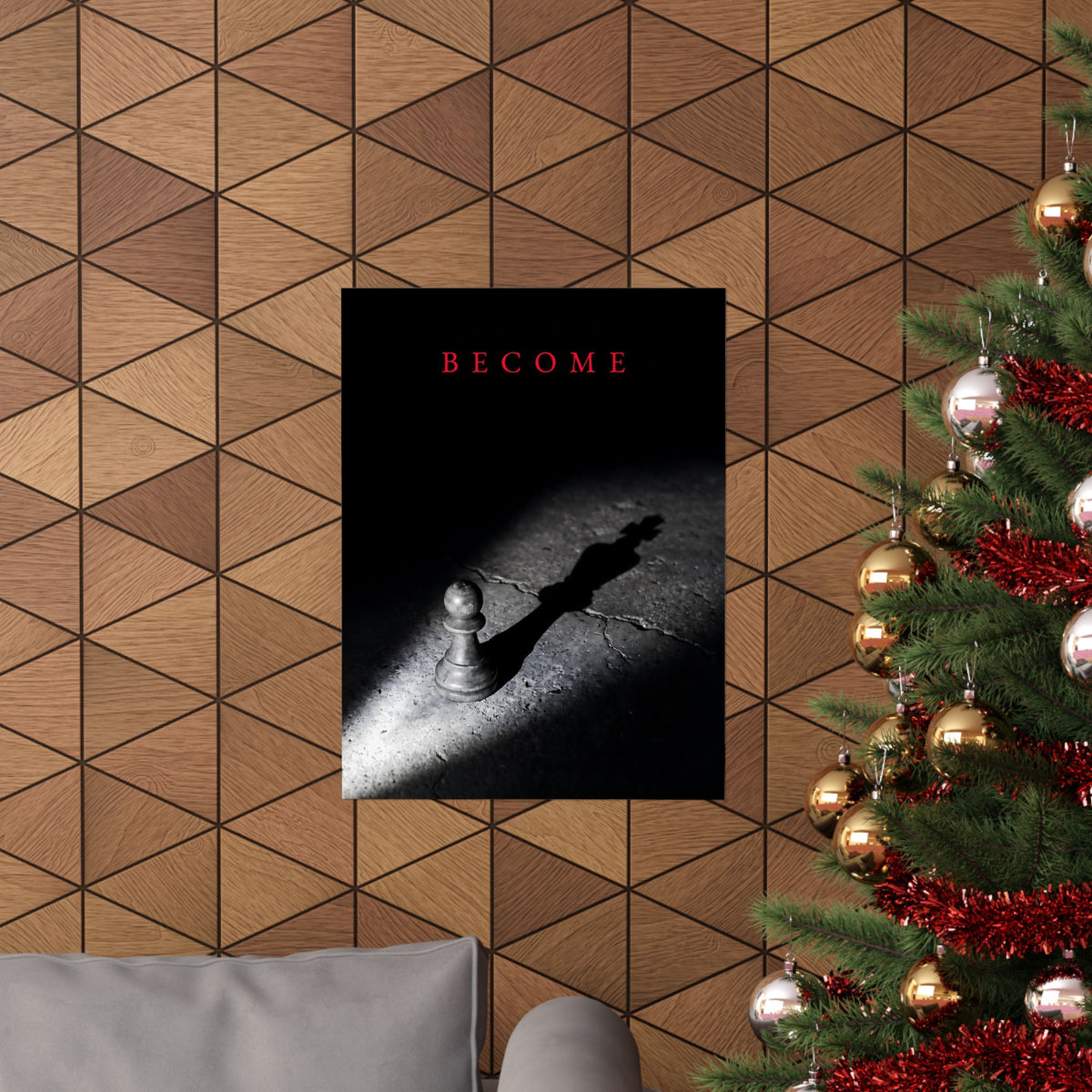 Become - Chess King Shadow Wall Art | Matte Poster