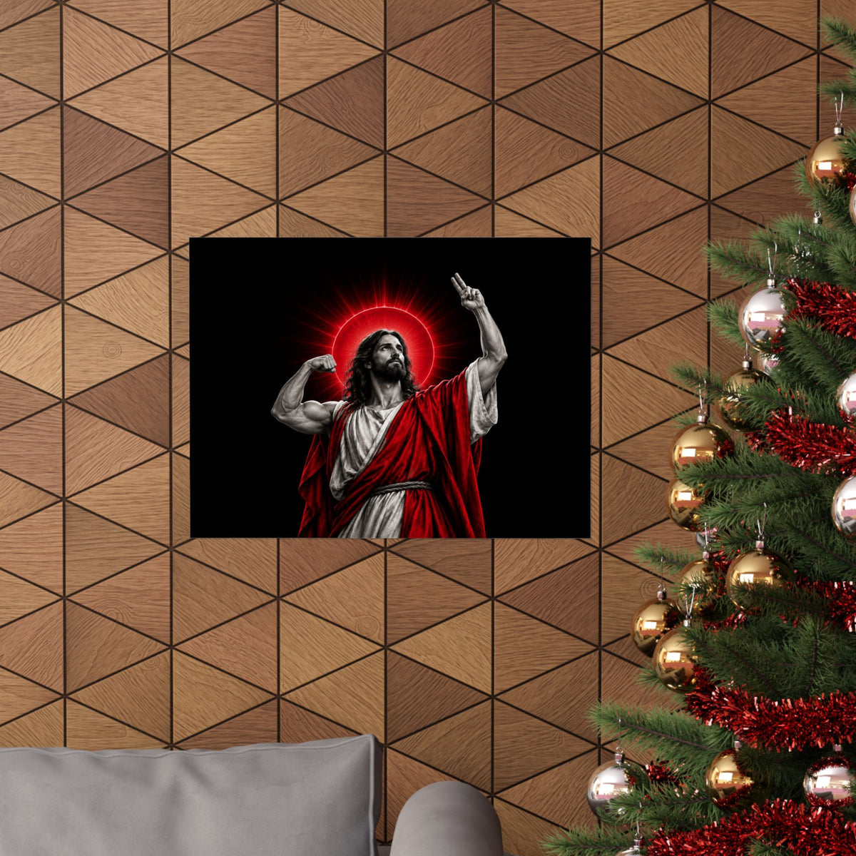Faith and Iron - Gym Wall Art | Matte Poster (Landscape)
