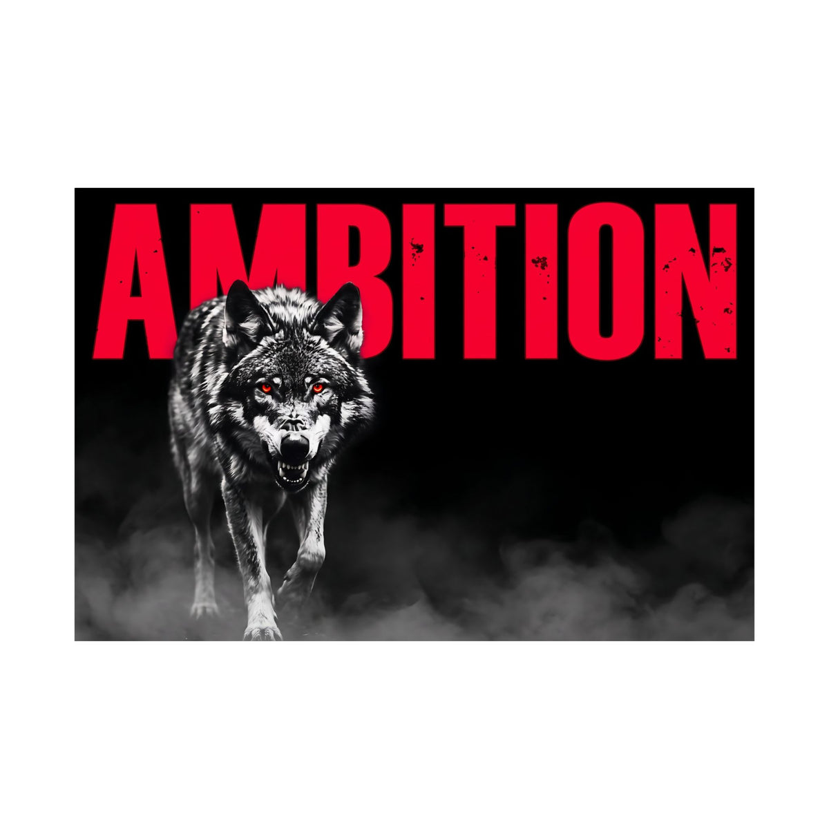 Ambition - Wolf Wall Art | Matte Poster (Landscape)