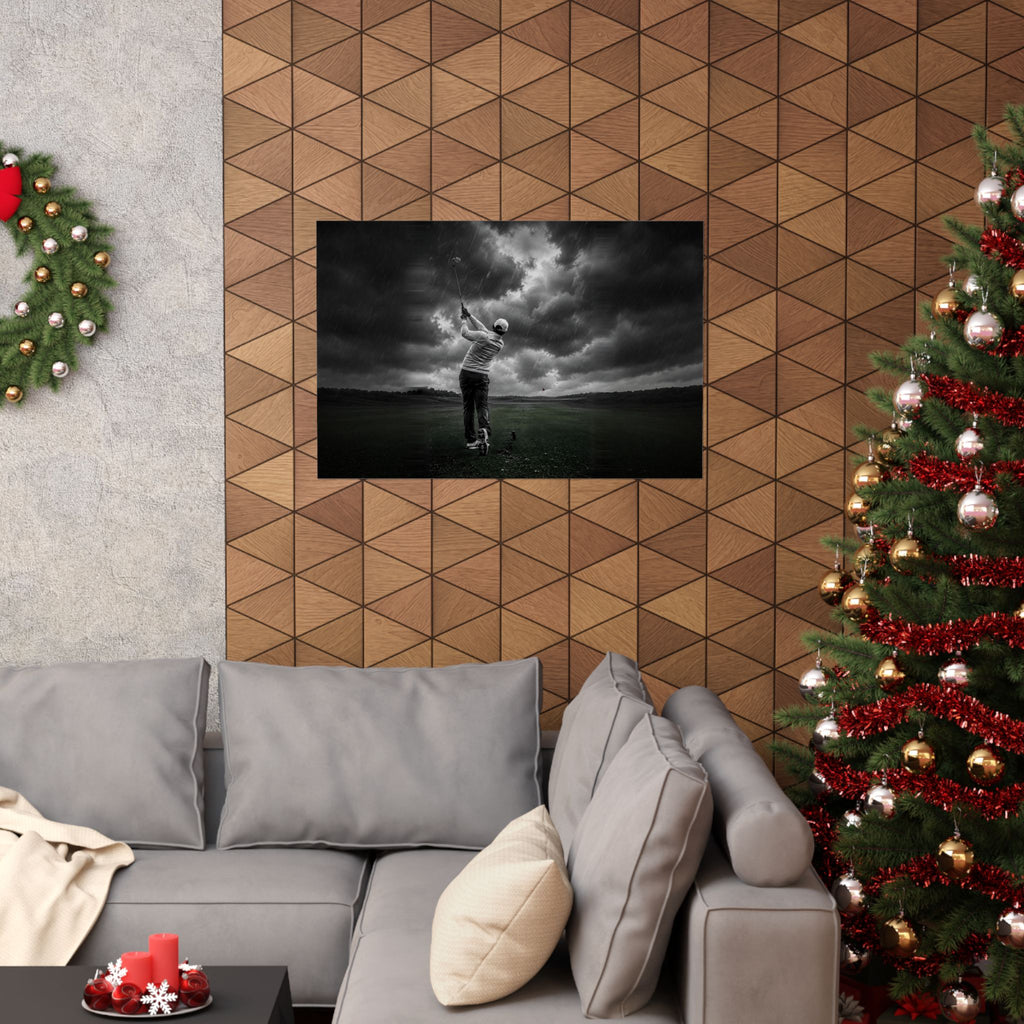 Storm Round - Golf Wall Art | Matte Poster (Landscape)