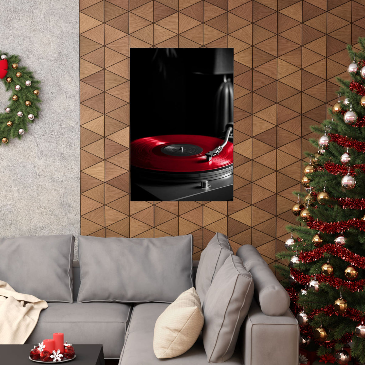 Red Vinyl - Mens Office Wall Art | Matte Poster