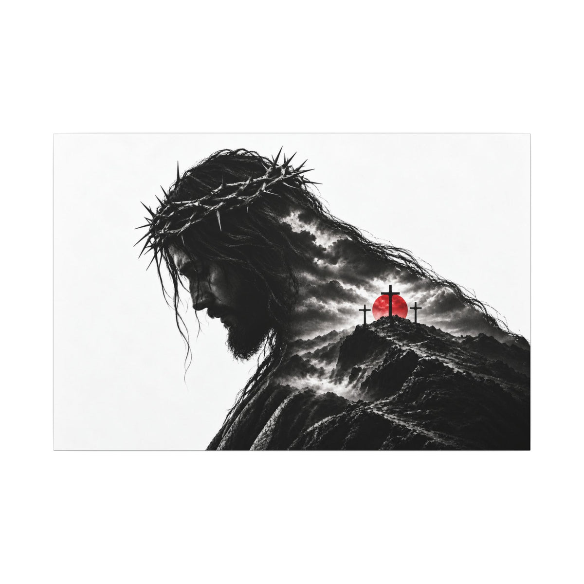 Three Crosses - Christian Wall Art | Canvas (Landscape)
