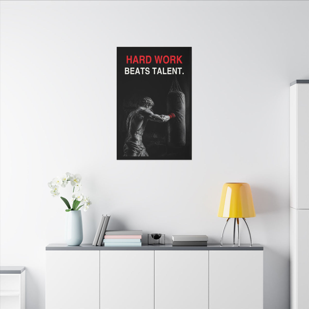 Hard Work Beats Talent - Boxing Wall Art | Canvas