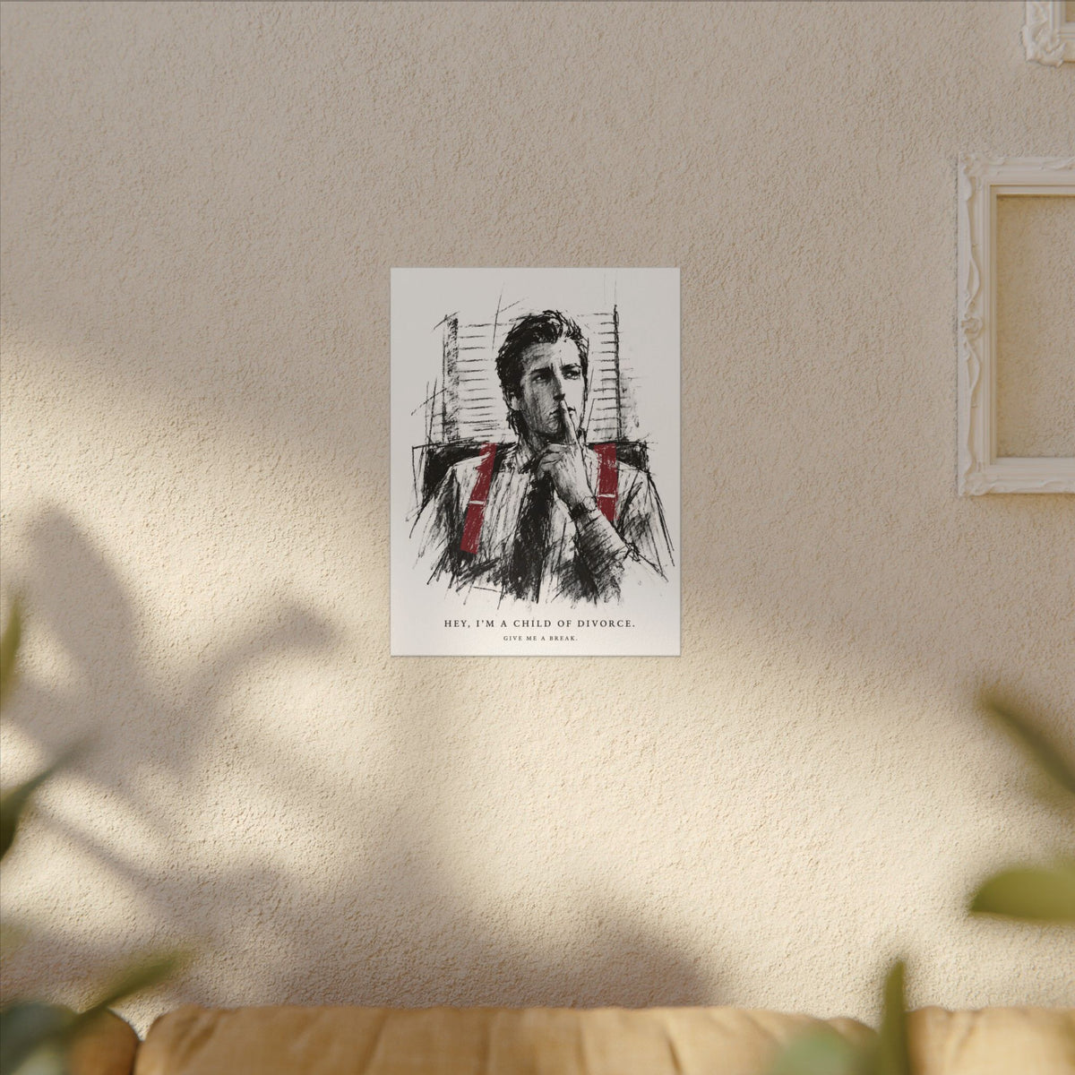 Child of Divorce Sketch - Dark Office Wall Art | Canvas