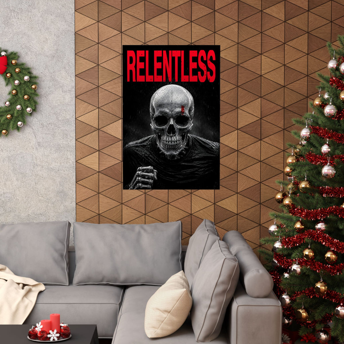 Relentless - Skull Wall Art | Matte Poster