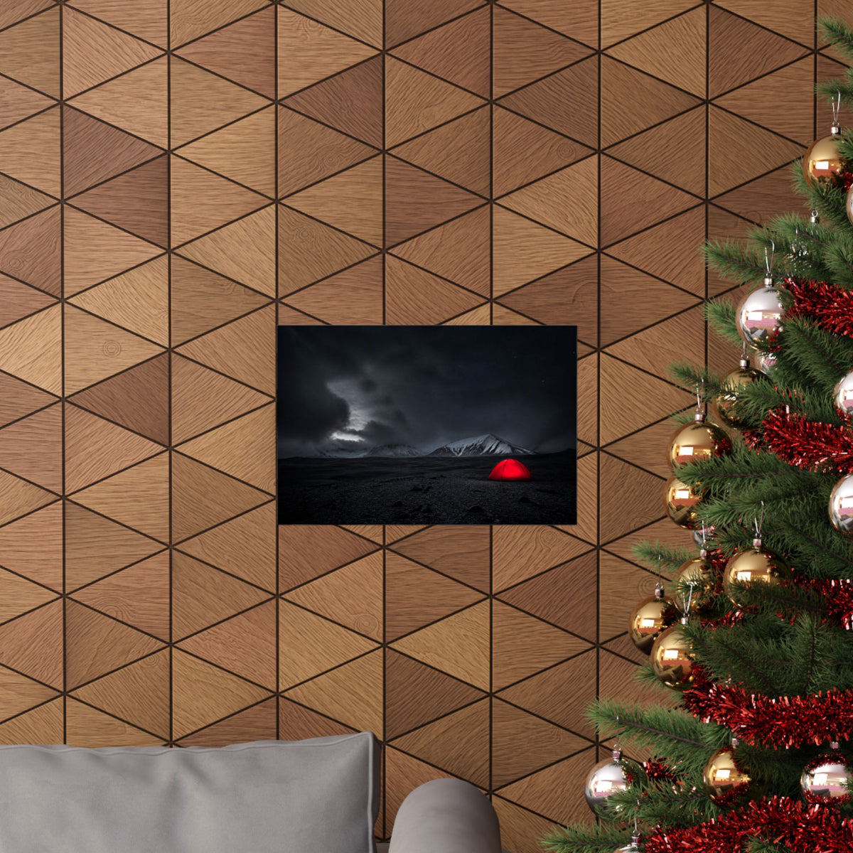 Red Tent - Wall Art Above Bed | Matte Poster (Landscape)