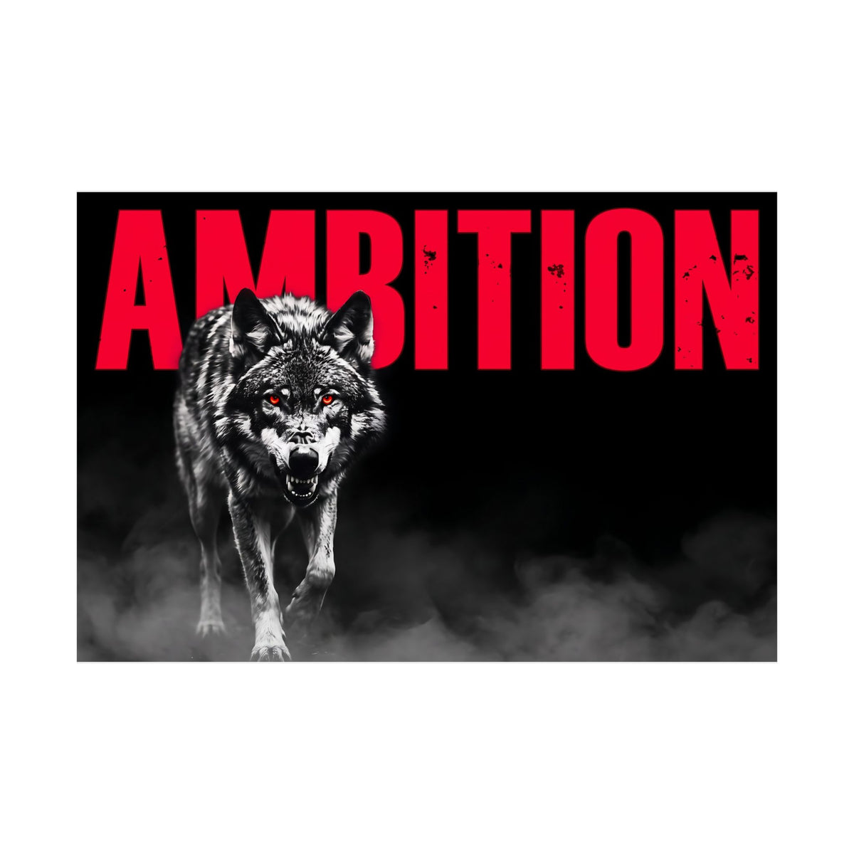 Ambition - Wolf Wall Art | Matte Poster (Landscape)
