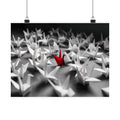 The Red Crane - Unique Wall Art For Office | Matte Poster (Landscape)