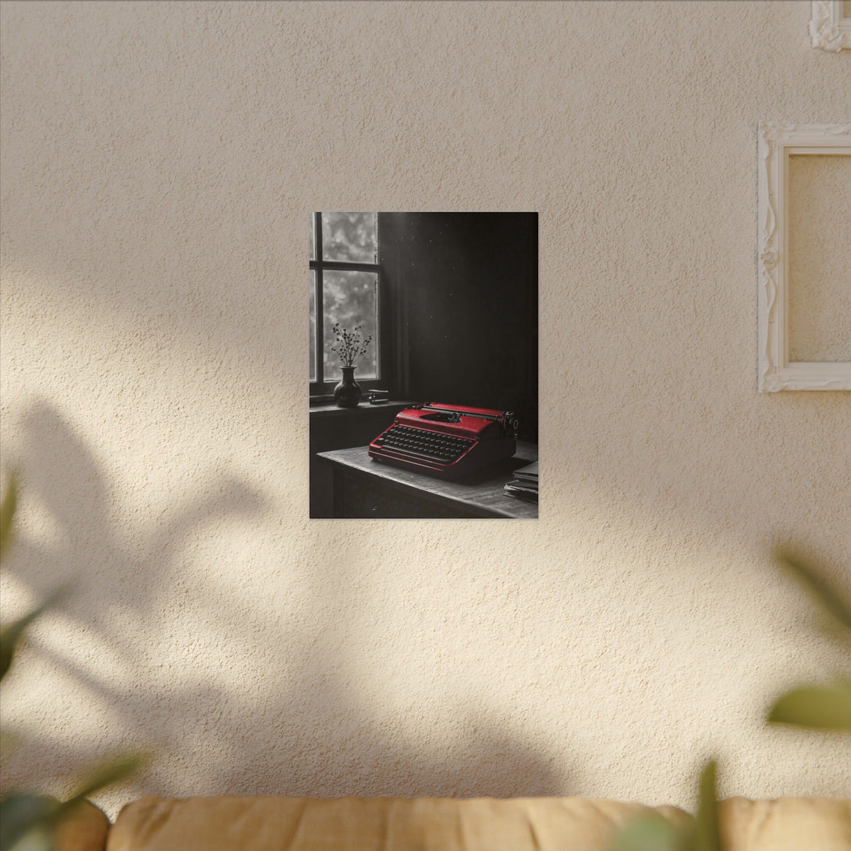 The Red Typewriter - Unique Office Wall Art | Canvas