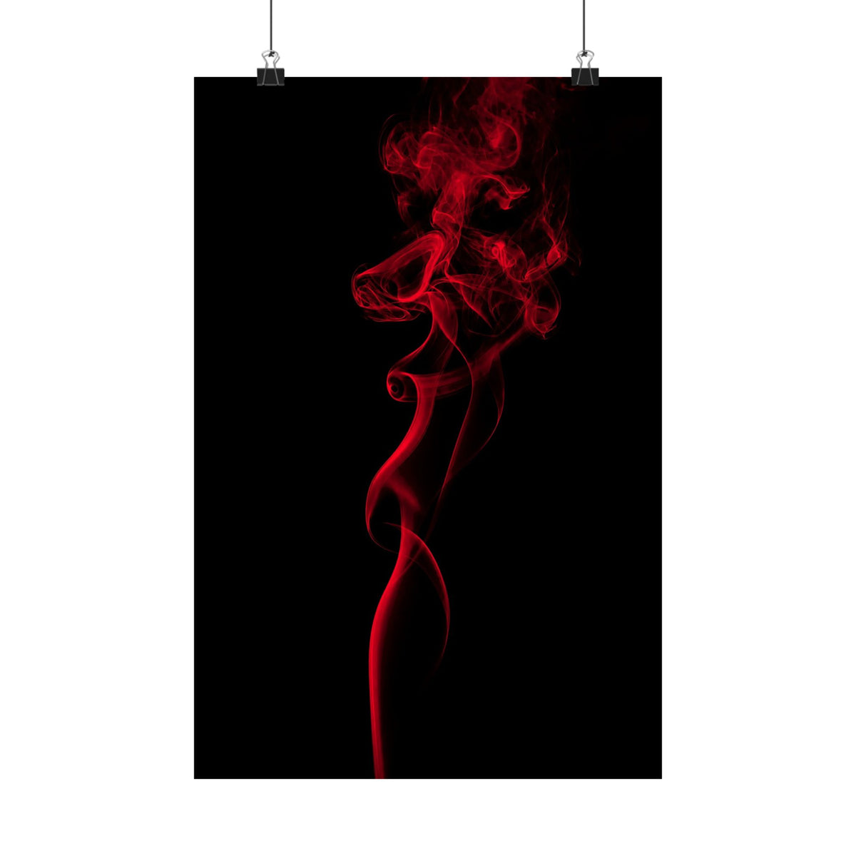 Red Smoke - Wall Art With Red Color | Matte Poster