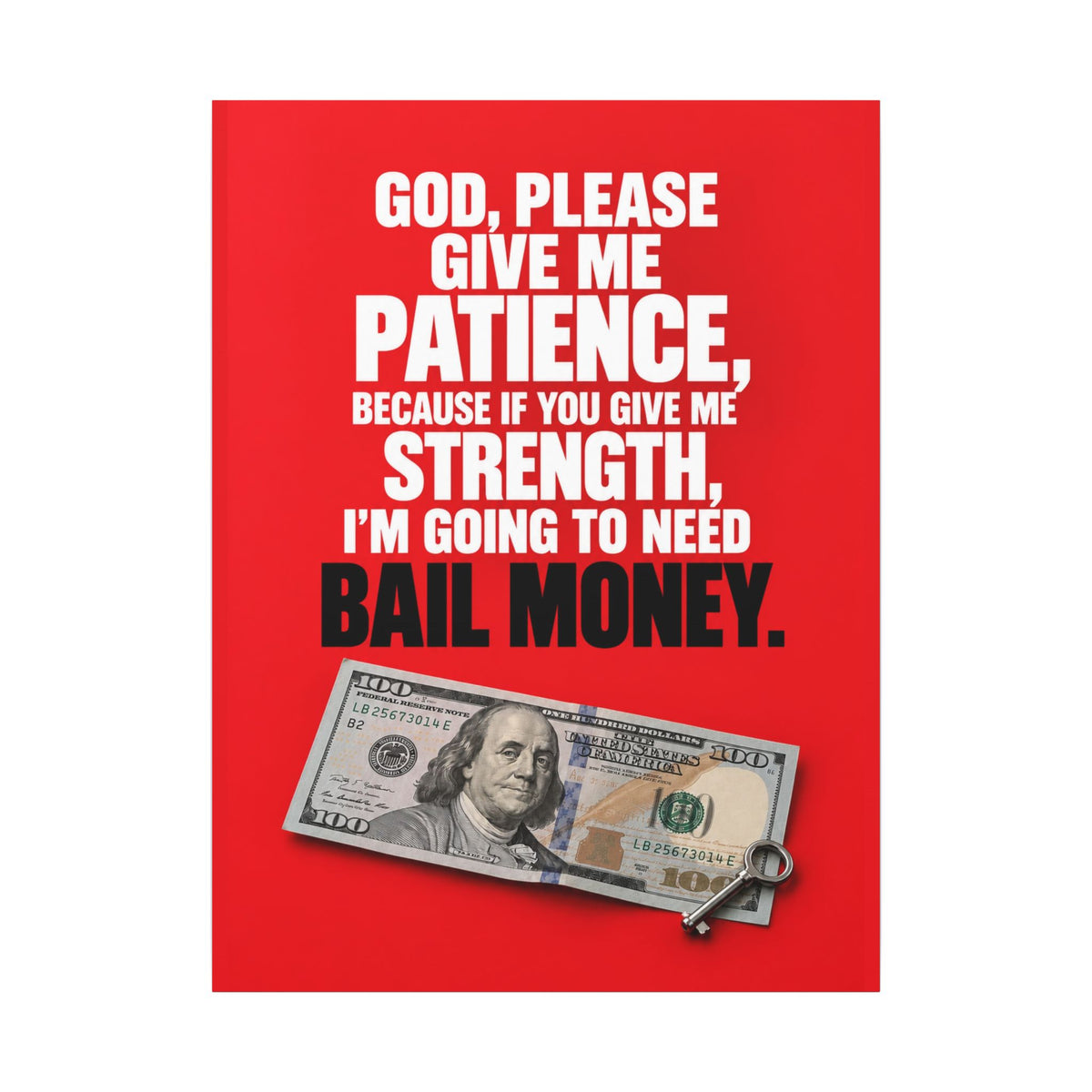Bail Money - Meme Wall Art | Canvas