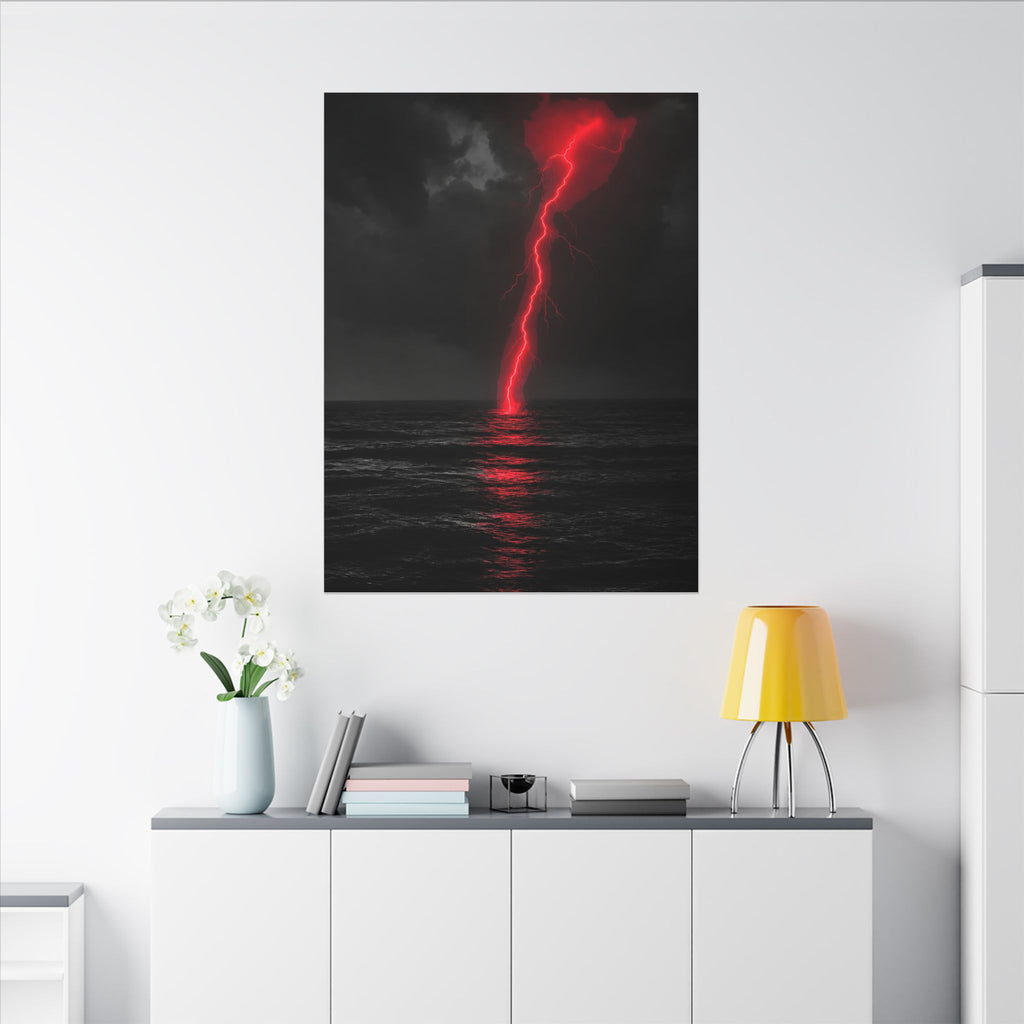 Red Strike - Red And Black Art | Canvas