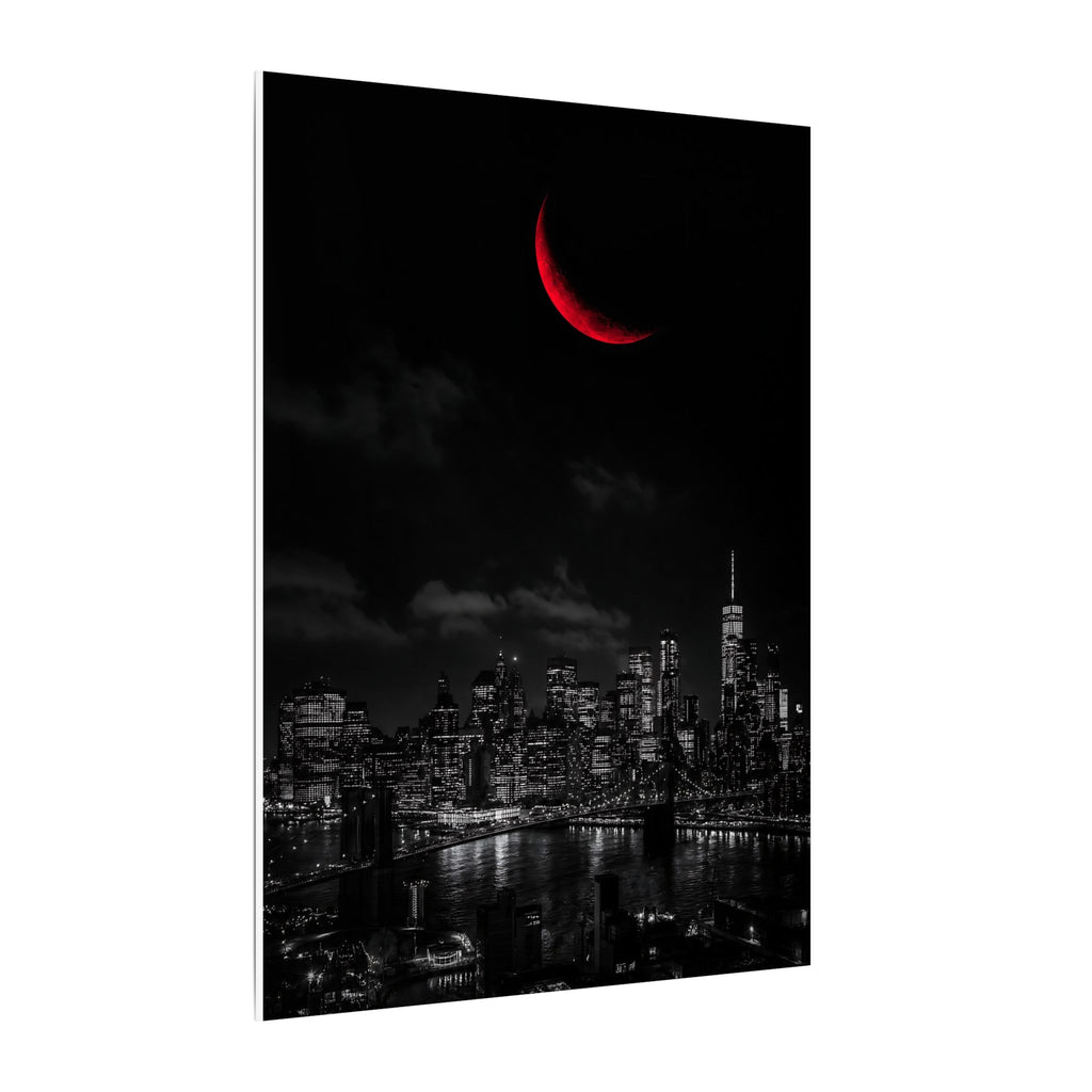 Red Crescent - Red Wall Decor | Canvas