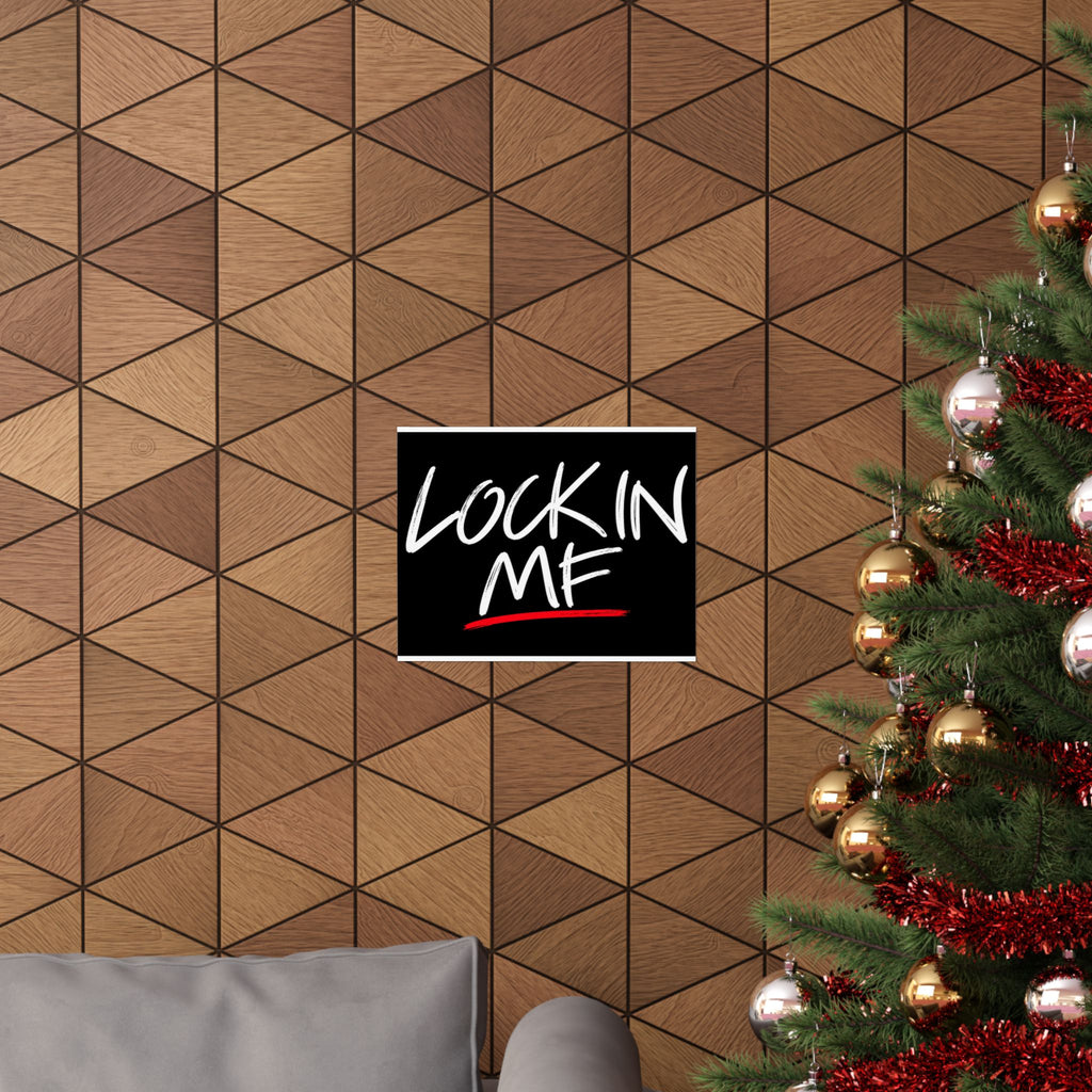 Lock In - Motivational Wall Art | Matte Poster (Landscape)