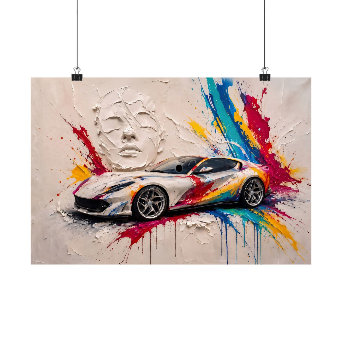 Full Throttle Wide - Supercar Splash Art Landscape | Matte Poster