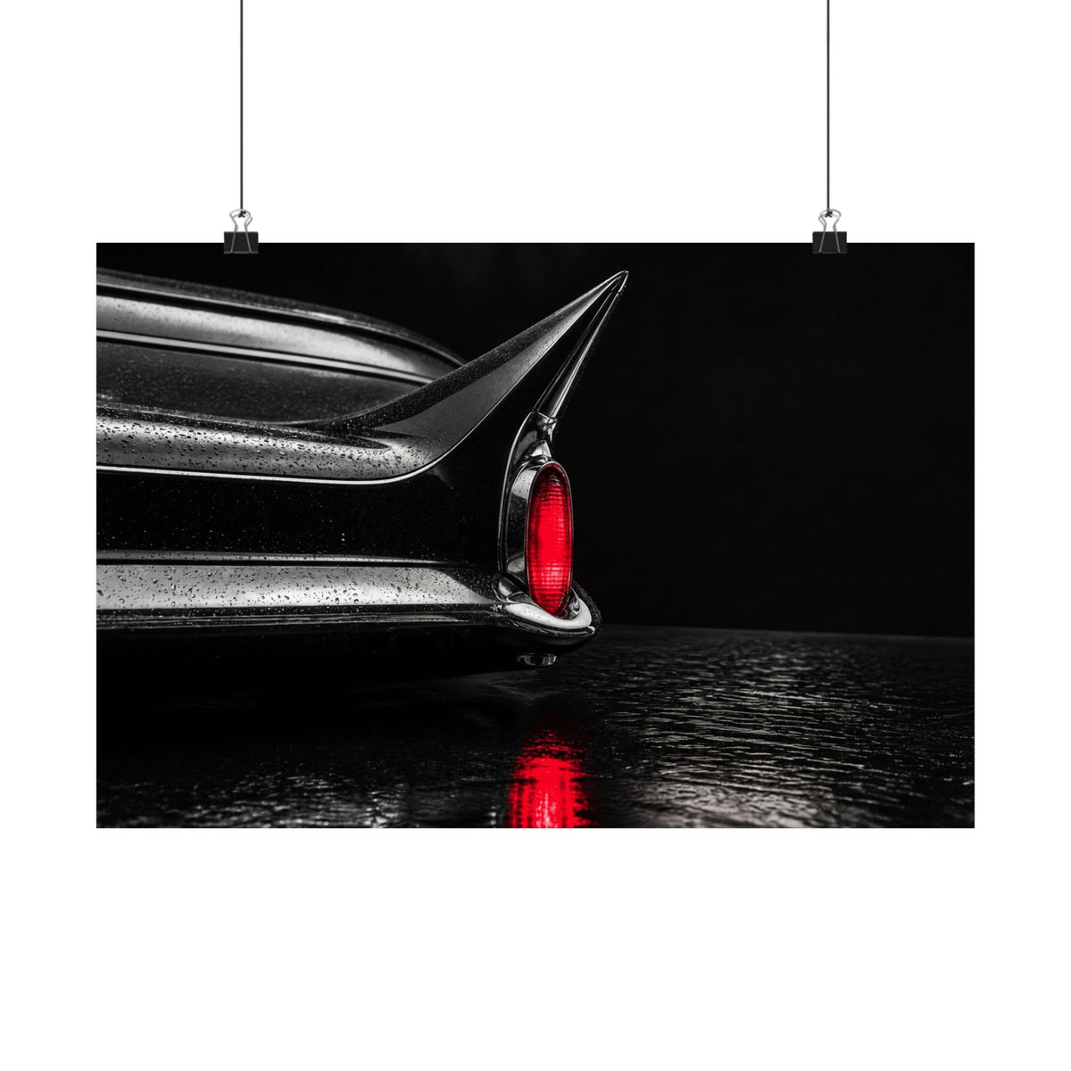Ruby Tail - Classic Car Wall Art | Matte Poster (Landscape)