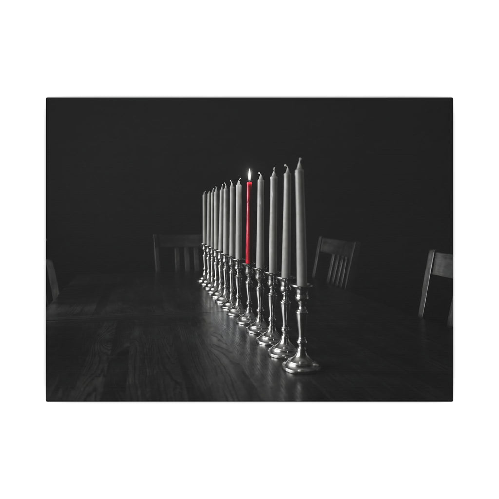 One Candle Lit - Dining Room Wall Art | Canvas (Landscape)