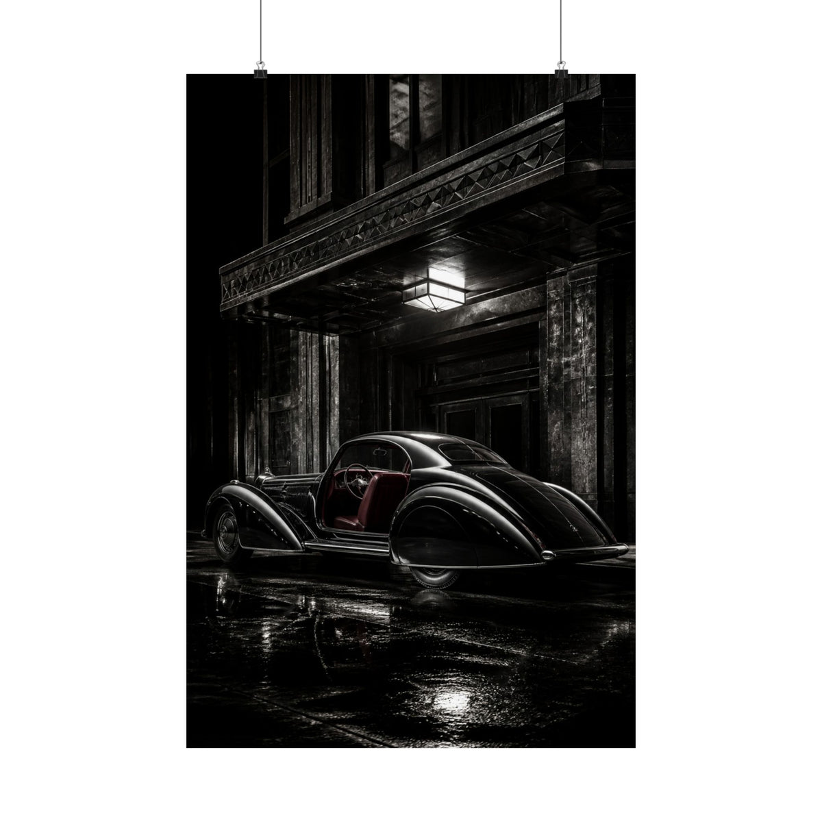 Art Deco Coupe - Art Deco Car Wall Art | Matte Poster