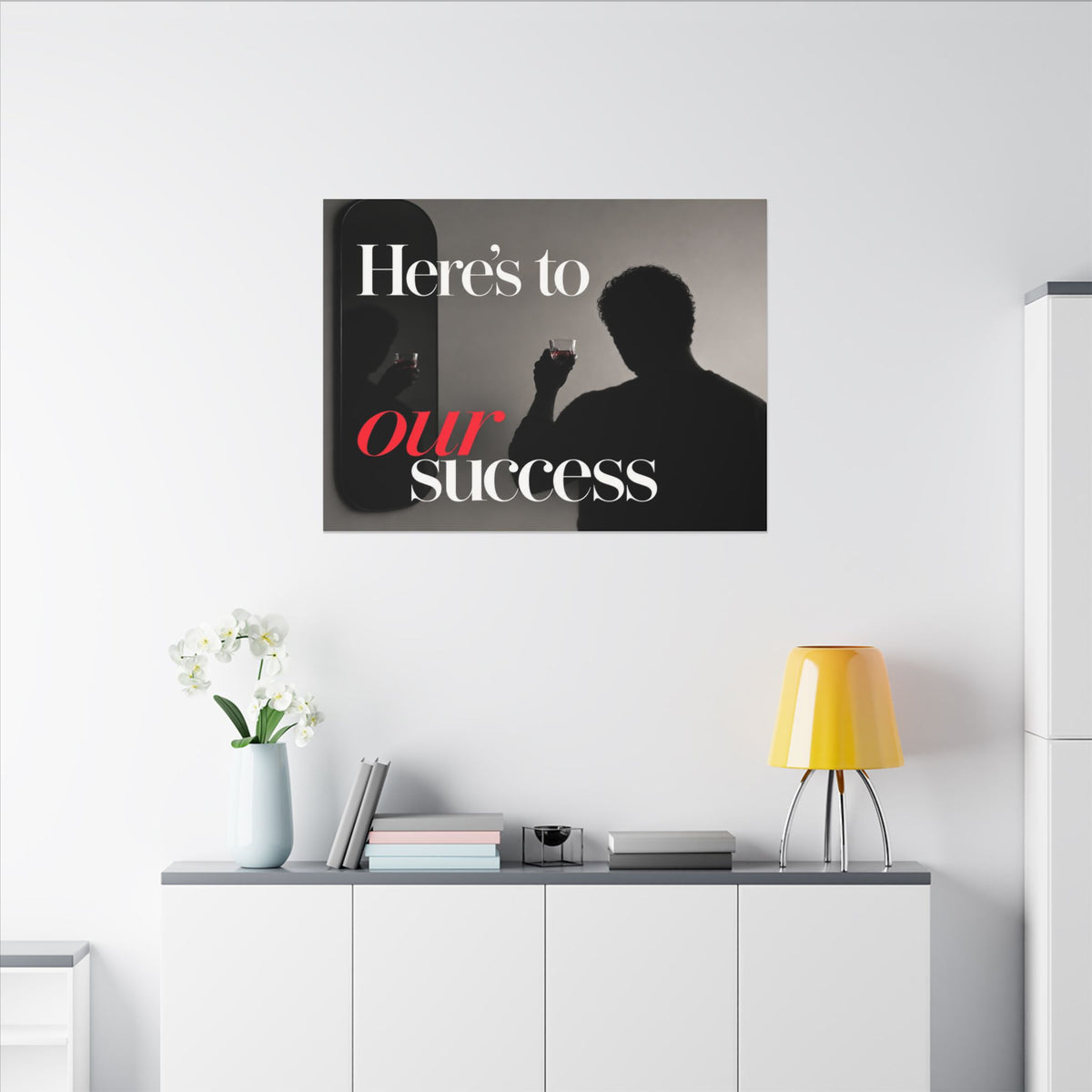 Here's To Our Success - Man Cave Wall Art | Canvas (Landscape)